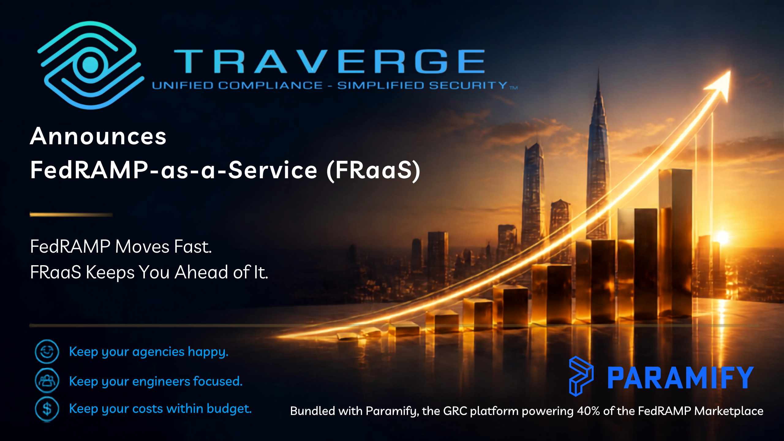 Traverge announces FedRAMP-as-a-Service (FRaaS) press release header